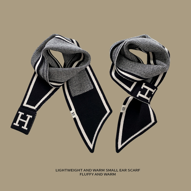 빅 컬러 블록 배색 [블랙 베이지]