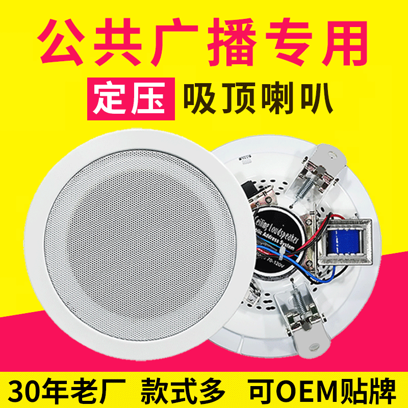 Constant pressure ceiling Horn 5 inch 6 inch commercial ceiling Horn fire background music metal ceiling Horn