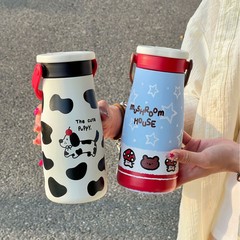 超萌陶瓷内胆可爱外出携带吸管保温杯女生高颜值便携式随行水杯子
