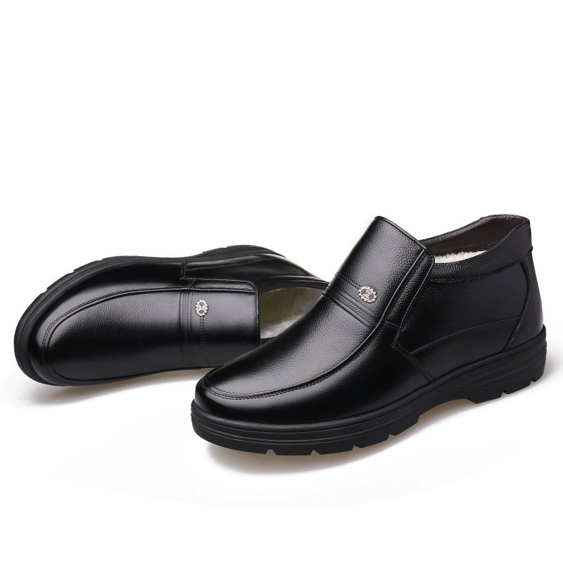 Мартинсы, демисезонные нескользящие утеплённые на флисе классические туфли из коровьей кожи