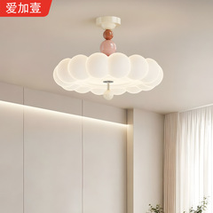 奶油风卧室吊灯法式中古全光谱护眼现代简约儿童房灯主卧吸顶灯