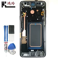 Оригинальная запчасть , совместимая с экраном Samsung S9 Plus: сборка экрана G965, LCD-экран S9+, внутренние и внешние экраны