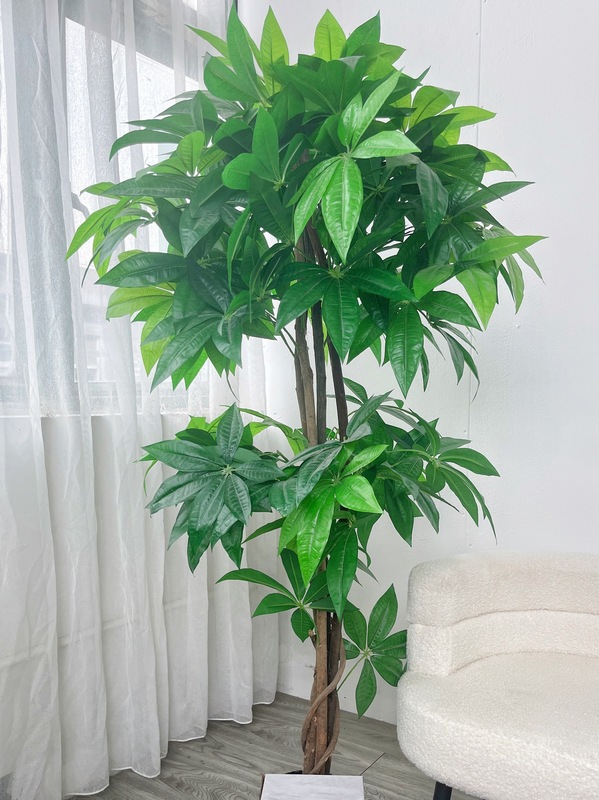 幸運の木盆栽本物の木の幹人工植物床置きホームセットフラワーエントリーガーデン|undefined