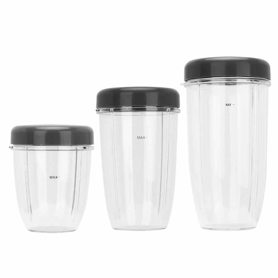 900w 대형, 중형, 소형 컵 + 회색 평면 뚜껑 3개