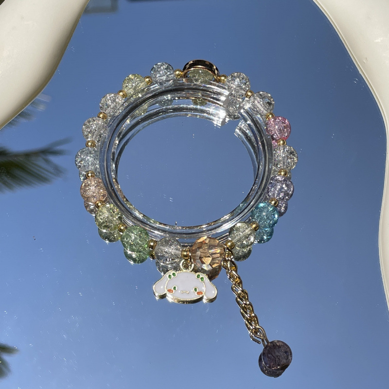 S020-짧은귀 시나몬독 혼합색 폭발 팔찌#SZ424용