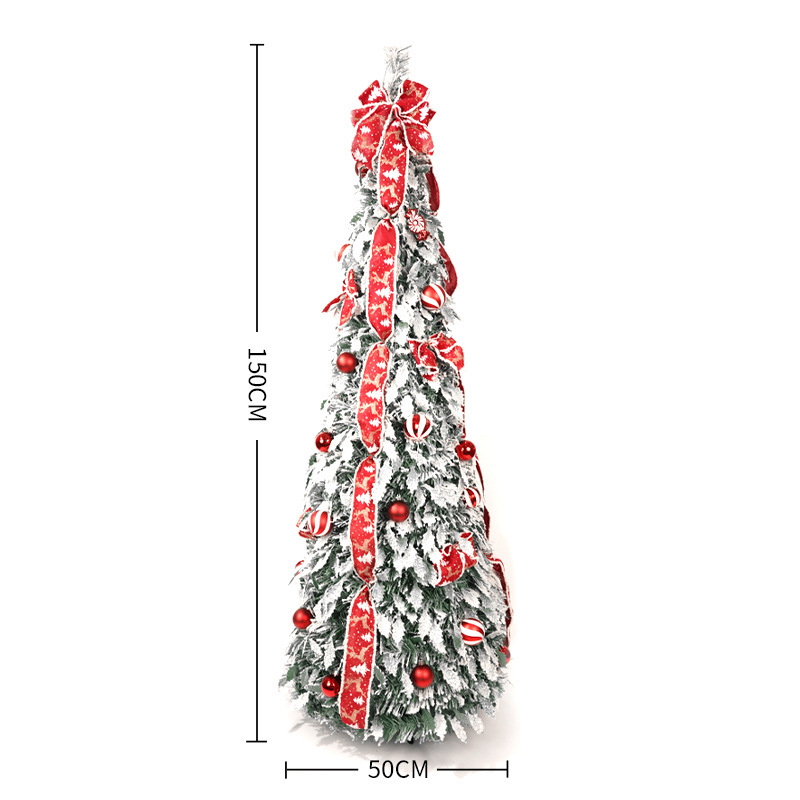 クリスマスツリークロスボーダー人気アマゾン 1.5 メートル折りたたみ発光クリエイティブクリスマスショッピングモール装飾品卸売|undefined