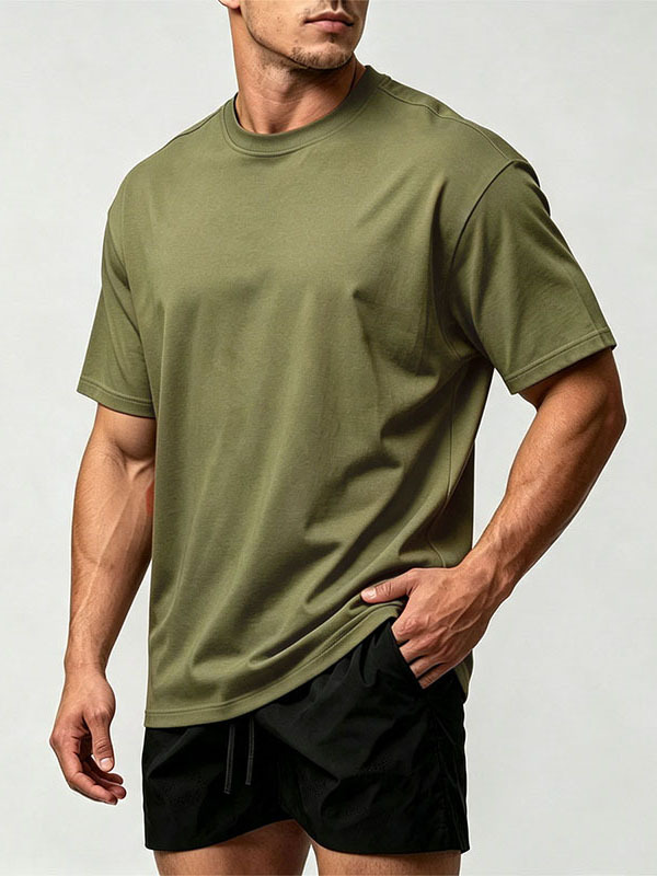 breathable summer short sleeve T-shirt for leisure with a round…