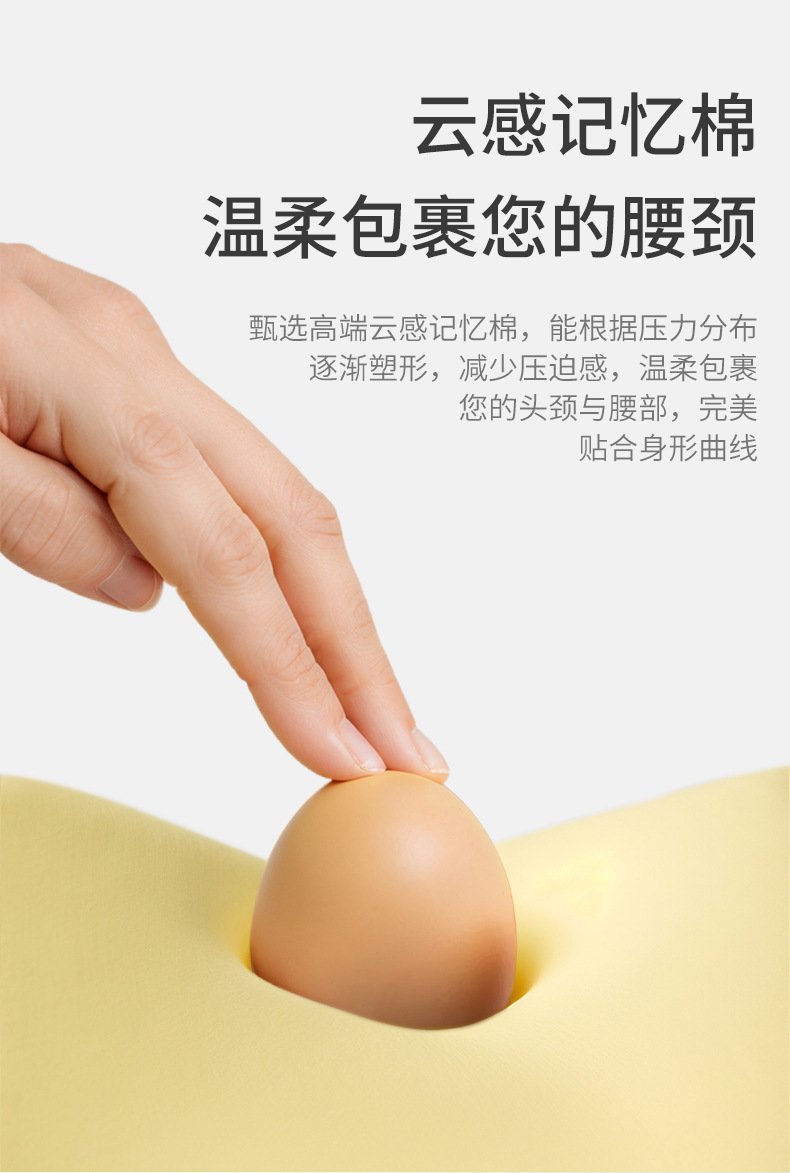 Car Headrest Massage Lumbar Support Shoulder and Neck Pillow Car Pillow Car Booster Pillow Memory Foam Back Cushion Factory