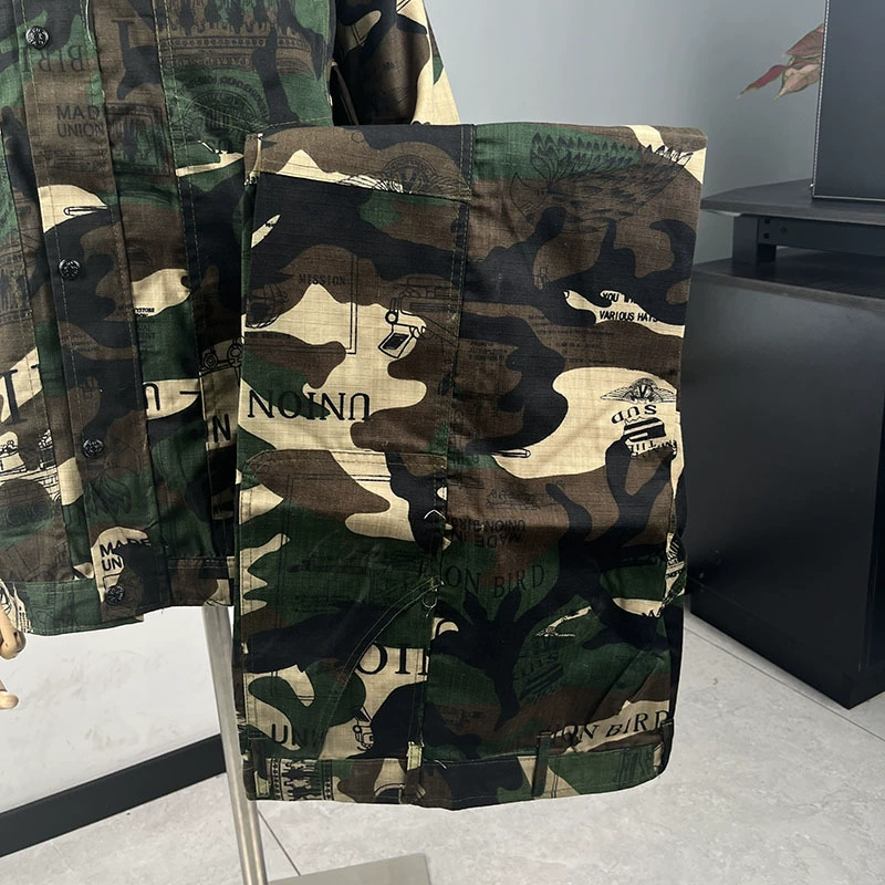 Men's summer cotton thin overall, camouflage jacket