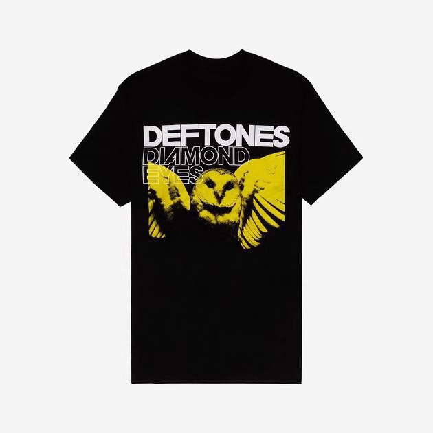 Deftones Horror T-Shirt Men's Harajuku Gothic Black Shirt Summer Street Trend Japanese Style Retro Wide