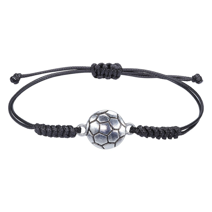 Transfronterizo caliente-venta tejida a mano de béisbol de fútbol baloncesto voleibol aleación pulsera Fuente de fábrica en stock