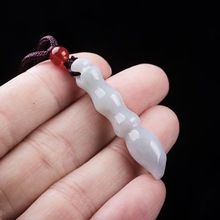 缅甸A货翡翠毛笔吊坠珠宝玉石玉器项链挂件创意饰品男女批发