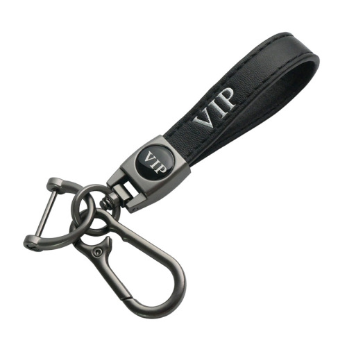 Wholesale high-end durable car key chain accessories, leather car key holder, car logo metal car key accessories
