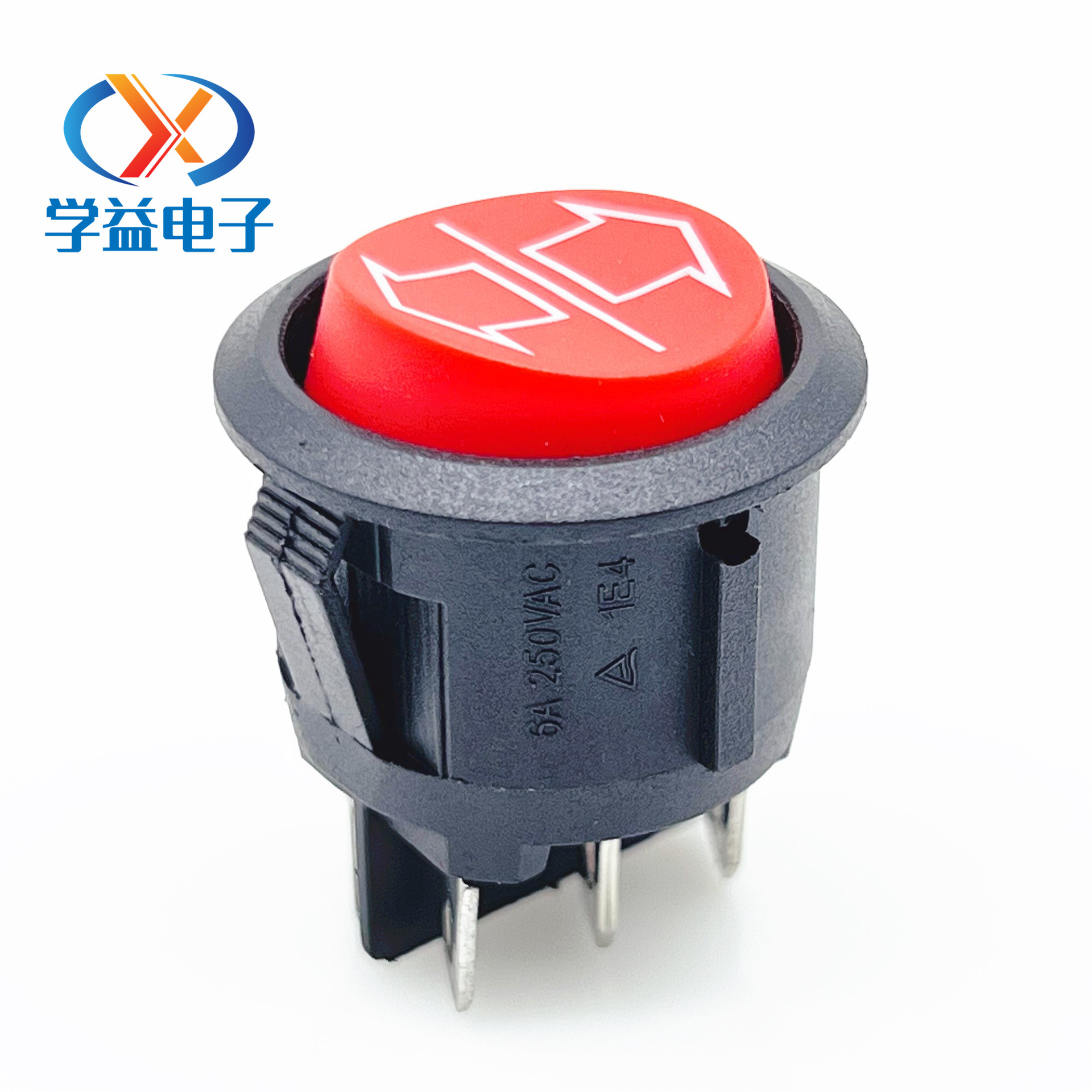 船型开关六脚三档正反转 单双复位 圆形开关复位开关KCD1正反转