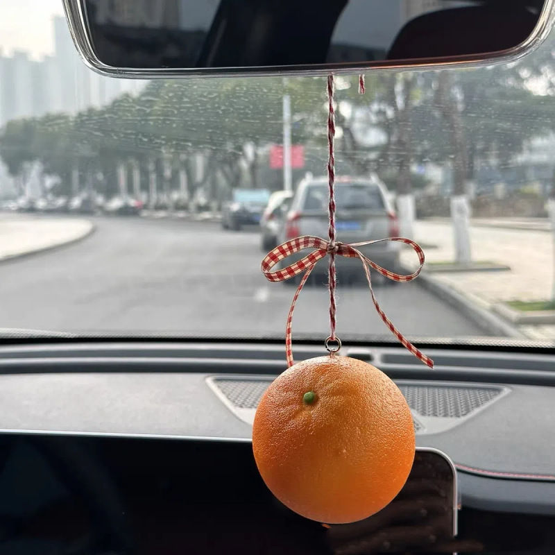 ∅ ビッグアップルペンダント 車のペンダント 車のペンダント DIY 車の装飾 赤いリボン かわいいギフト|undefined