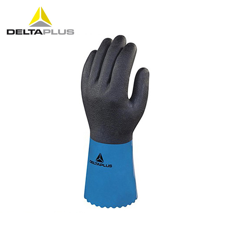 代尔塔 201836  PVC双涂层手套  防化防水防撕裂建筑重工业石油