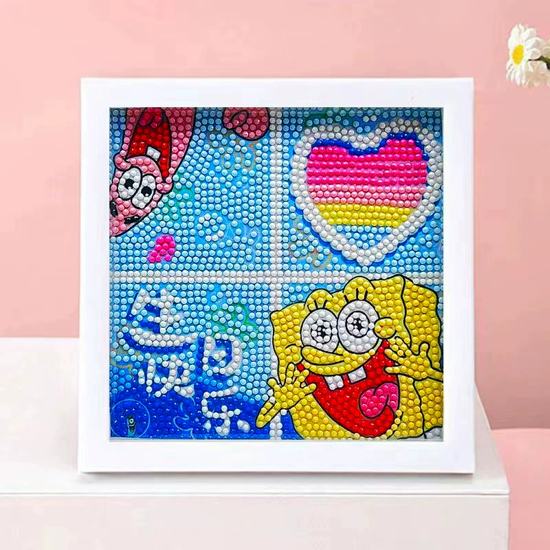 DIY-набор для алмазной мозаики 17×17 см, пластиковая рама, дизайн щенок, полный набор инструментов для кладки