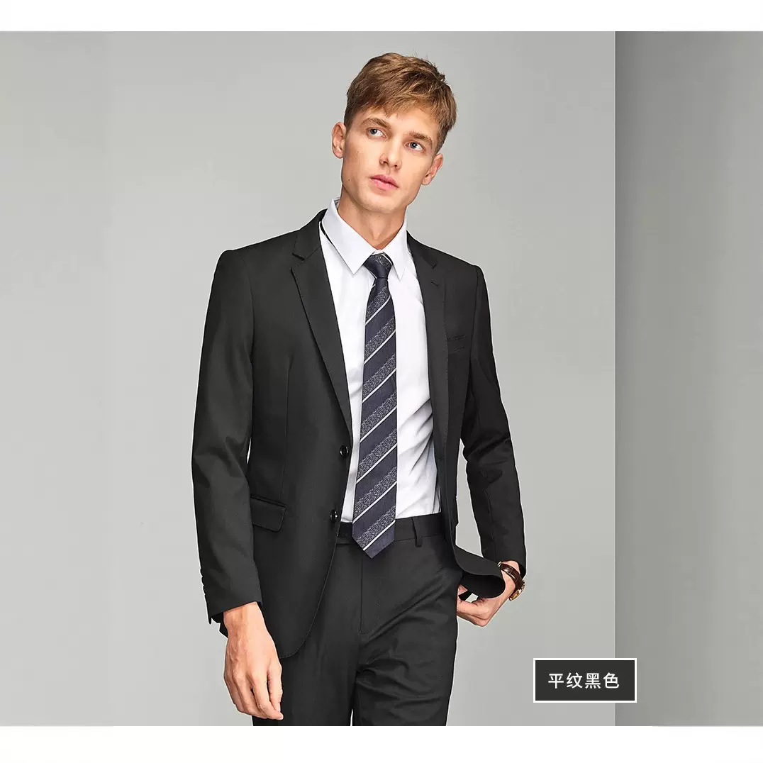 033商务正装修身小西装面试新郎结婚礼服职业西服外套男士西装