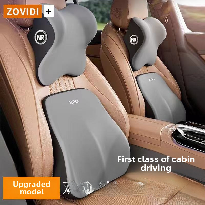 Auto Kopfstütze Nackenschutz Anzug Latex Auto Lordosenstütze Kissen Lendenwirbelstütze Autostütze Rückenlehne Sitz Fahrer Taillenschutz_voghion.com