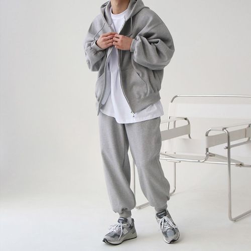 MYQ hooded sweatshirt men's spring Korean style loose trend cotton casual sports suit typants two-piece set