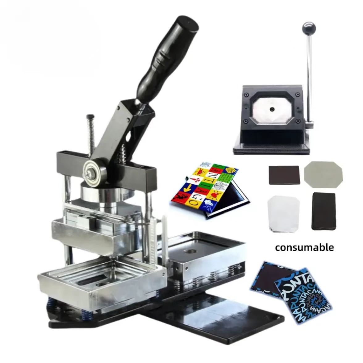 Refrigerador rectangular máquina de placa de placa de placa de pecho rotativa de estaño totalmente metálico máquina de placa de placa incluida Square