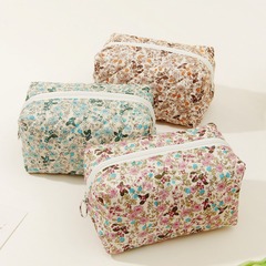 2024新款布藝女包學生收納包清新碎花絎縫夾棉可愛 布包工廠