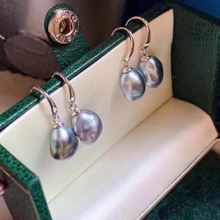 DIY pearl accessories S925 sterling silver pearl stud earrings empty support all-match ear hook with 8-10mm round beads 20213