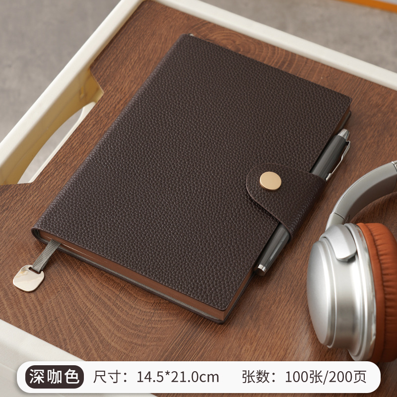 可拍软皮a5商务记事本本子搭扣书签日记本高颜值笔记本套装定制|undefined