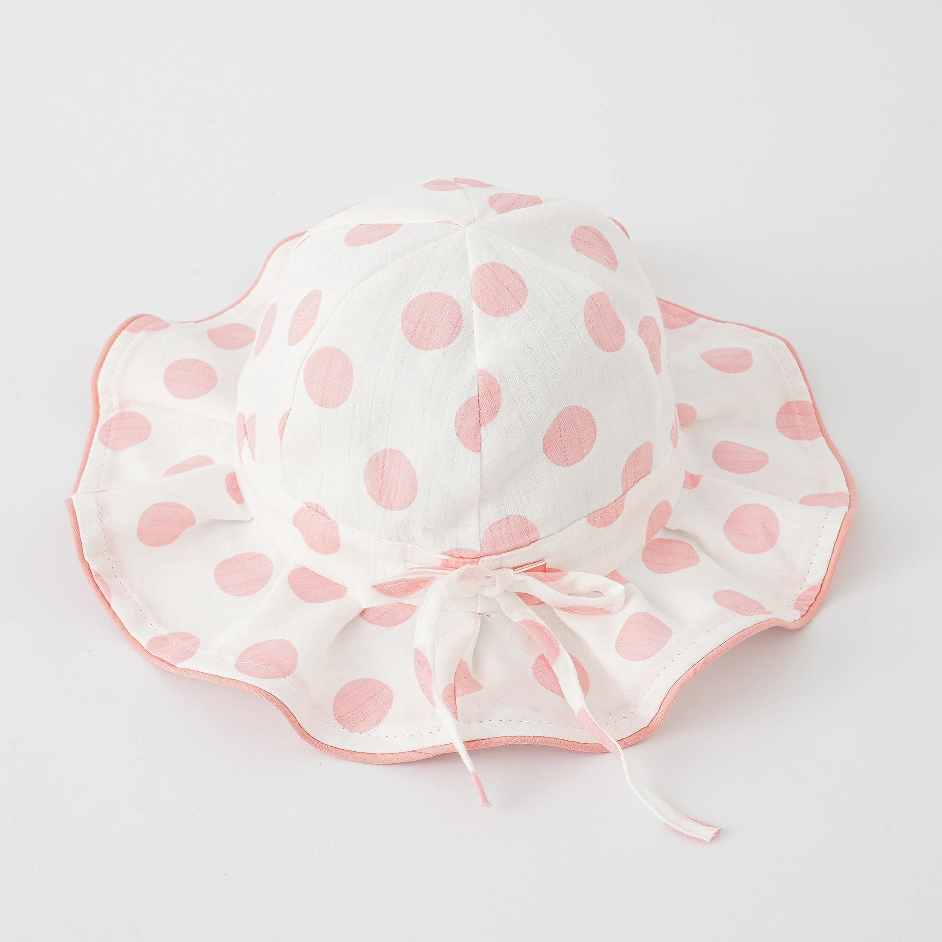 2023 nuevo bebé fresco Polka Dot bebé versátil protección solar pescador sombrero image 4