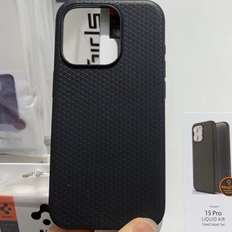 Spigen Is Suitable for Samsung S24 Mobile Phone Soft Shell Cross Pattern Apple 15pro All-inclusive Anti-fall Protective Cover 14