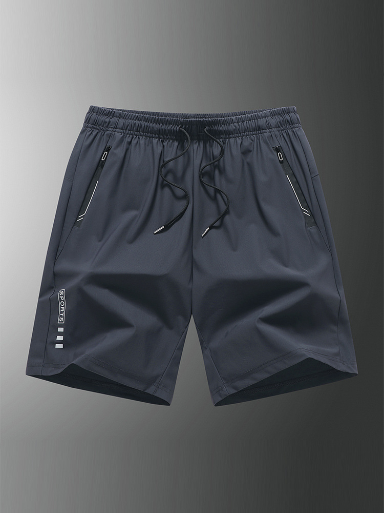 Summer Ice Silk Shorts Men's Thin Loose Casual T-stretch Sports Pants Plus Large Size Quick-drying Pants Five-length Pants