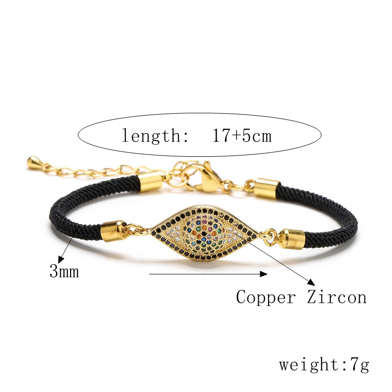 Fashion Eye Copper Bracelets Plating Zircon Copper Bracelets