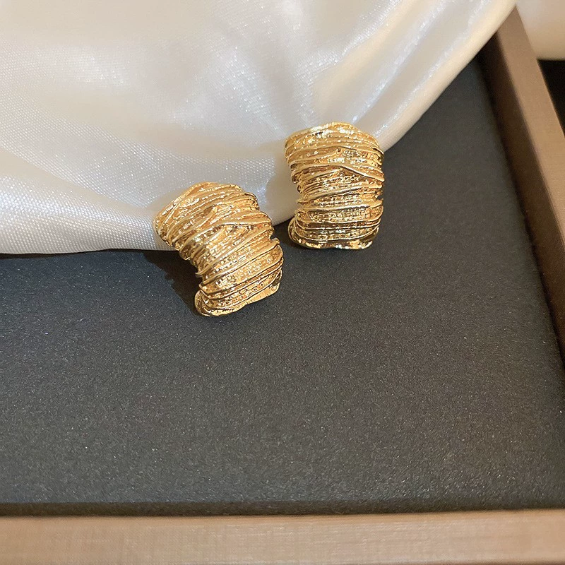 Серьги (Baoyu) металлическая серебряная игла, простой элегантный дизайн, высокое качество