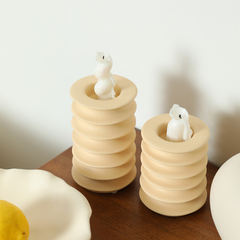 Wabilifeng candelabro de cerámica vela de aromaterapia candelabro asiento hogar escritorio sala de estar casa de familia decoración creativa decoración