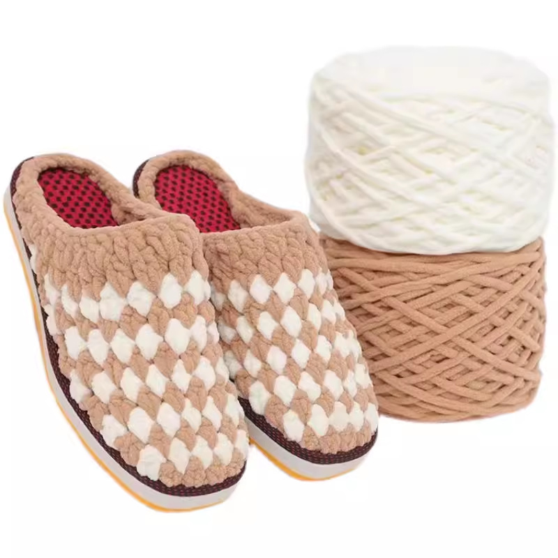 [ 0.19kg ] Ice Line Single Strand Small Ice Strip Thick Wool Ball Hand-knitted Scarf Hook Slippers Seat Cushion Line