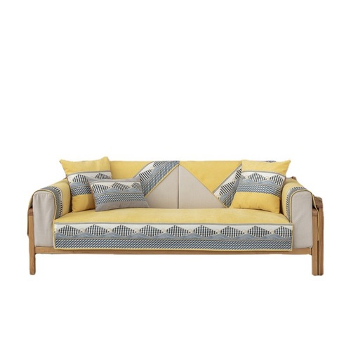 Nordic simple sofa cushion, universal anti-slip leather sofa cover for all seasons, chenille high-end seat cushion, backrest towel and cover cloth