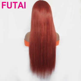 如图片色Auburn Cooper Straight Lace Frontal Wig 真人发头套