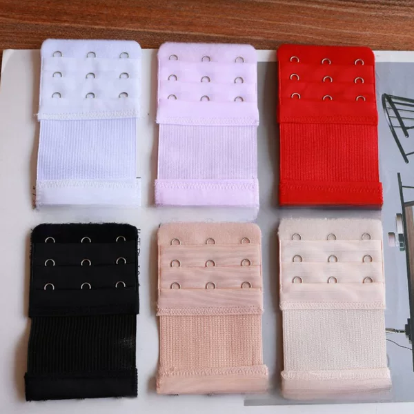 Elastic Extension Buckle Stainless Steel Elastic Bra Three Rows Three Buttons Bra Extension Buckle Back Buckle Elastic Three Buttons