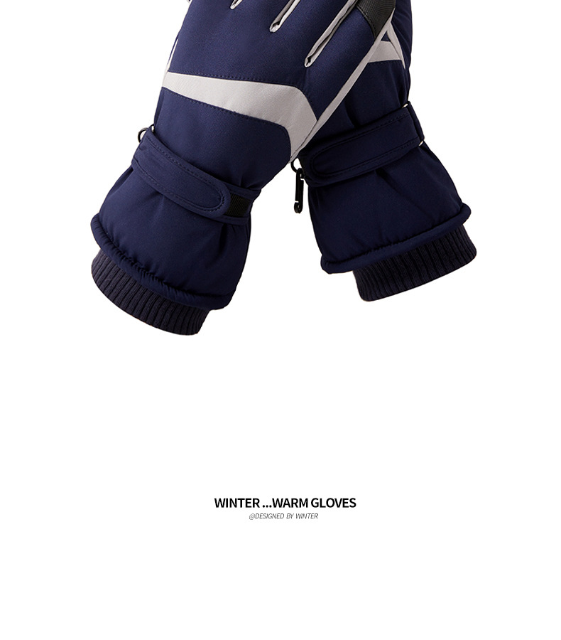 Men's and women's ski gloves winter outdoor riding electric bike with wool thickened anti-cold wind anti-water touch screen protective warm gloves_voghion.com