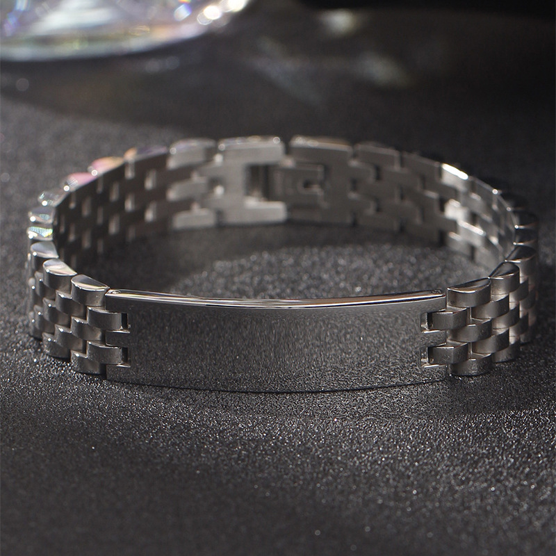 Brazalete de acero inoxidable L2L4 correa de reloj, correa de acero original, pulsera de correa de acero sólido para hombres y mujeres