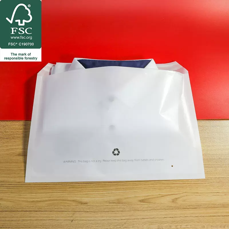 现货格拉辛纸袋 服装包装袋蜡光纸袋自粘袋环保纸袋 可印logo图案