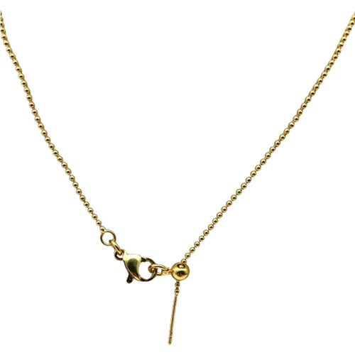 1 adjustable versatile minimalist high-end 14k gold necklace DIY with needle heart pendant chain and silicone needle chain