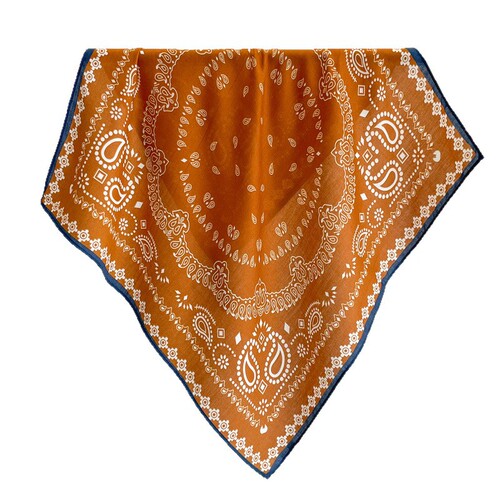 Blue Letter 70 Small Square Scarf Women's Influencer Spring and Autumn Thin Small Collar Scarf Cotton Linen Gift Shawl
