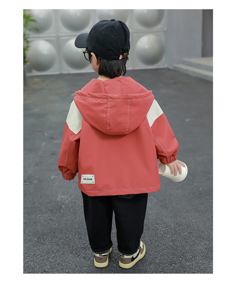 Cappotto con cappuccio colorato ricamato 2023 primavera e autunno nuovi vestiti per ragazzi Pi Shuai per bambini_voghion.com