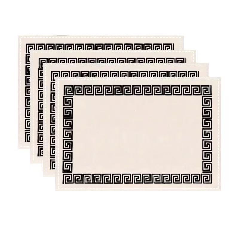 Nuevo poliéster cáñamo temu venta caliente oro negro mármol mantel moderno arte flor mantel restaurante decoración de la cocina