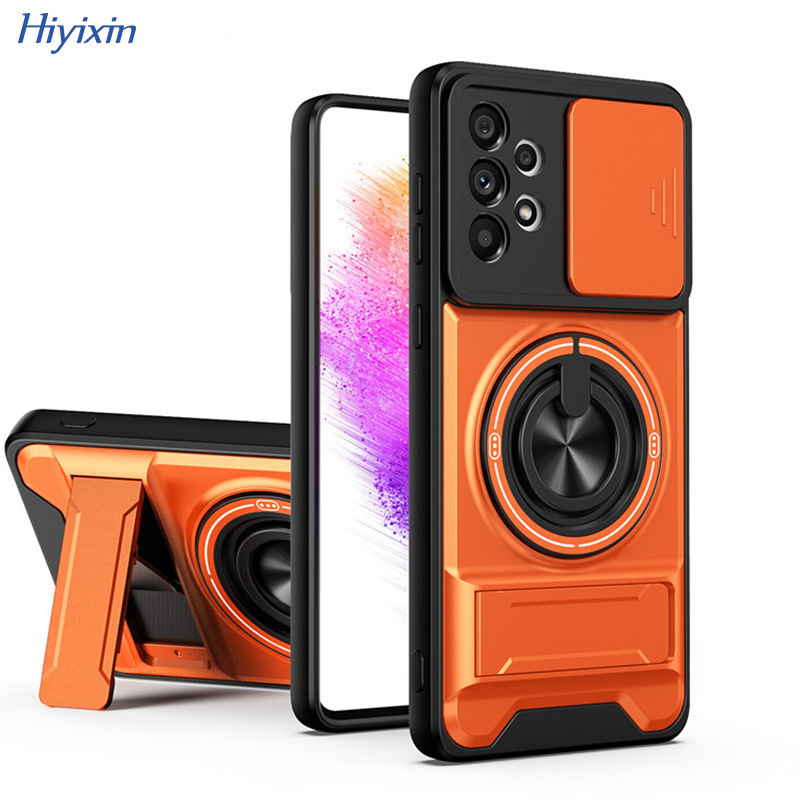 Suitable for Samsung S25Fe Shunjia Sliding Window Lens Protection Phone Case S26 Ultra Ring Stand Anti-Fall Protective Cover Suitable for Samsung S25Fe Shunjia Sliding Window Lens Protection Phone Case S26 Ultra Ring Stand Anti-Fall Protective Cover