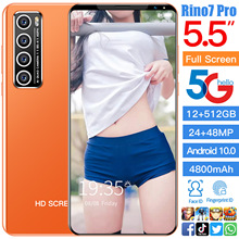 Rino7 pro跨境智能手机5.5寸安卓10核5G外贸手机工厂专供代发低价