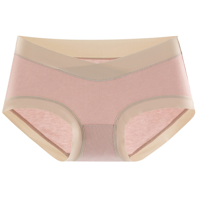 Ropa interior de las mujeres embarazadas modal verano fina entrepierna de algodón de las mujeres embarazadas temprano, medio y tarde sin costura baja cintura vientre apoyo ropa interior