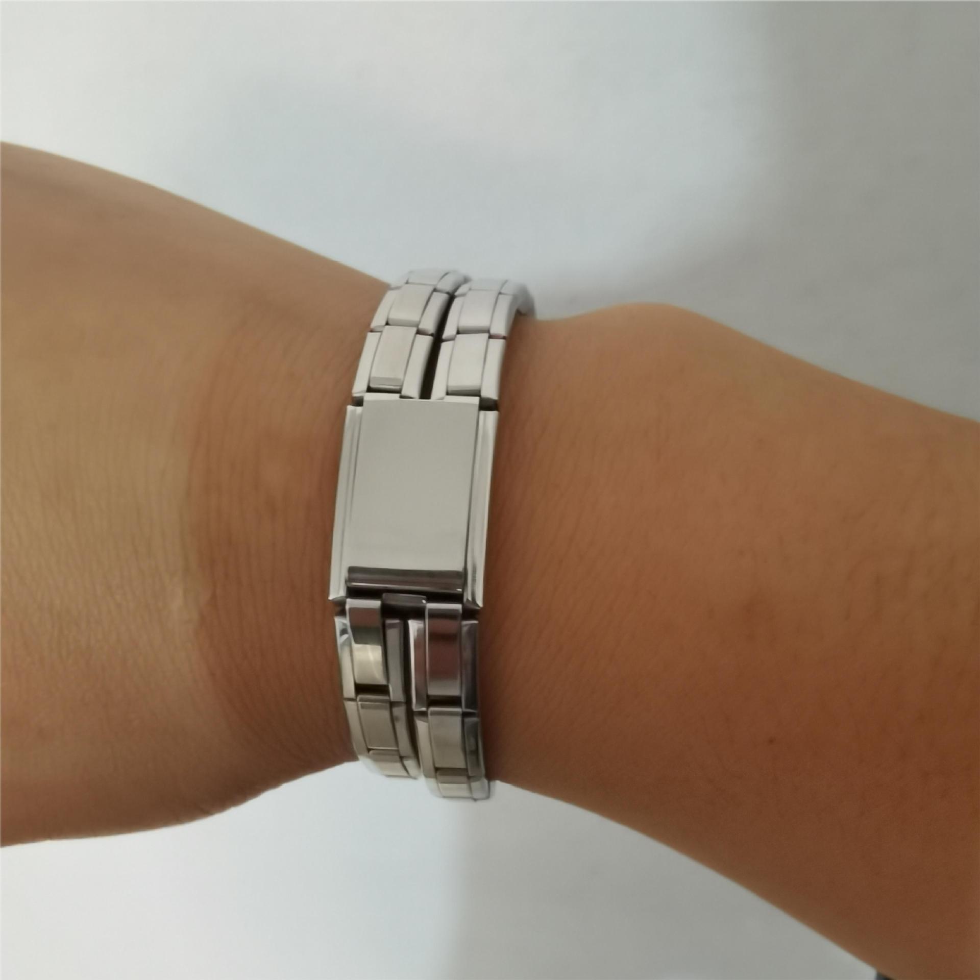 Acier Inoxydable Style Simple Géométrique Polissage Bracelets display picture 3