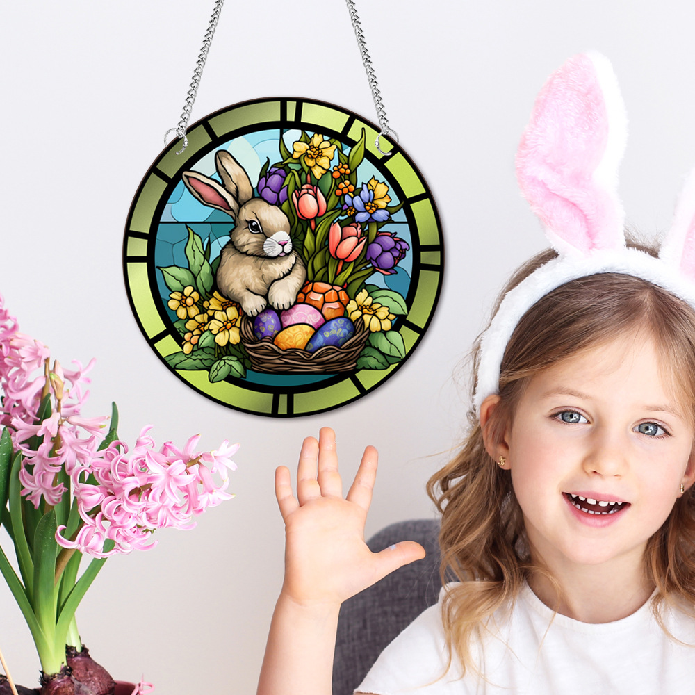 95g Weight pendant Home Textiles & Decor Type Acrylic Material Easter Festival Rabbit Pattern Casual, Elegant, Classical Style Easter Casual Elegant Classical Rabbit Arylic Party Supplies Decorations 7